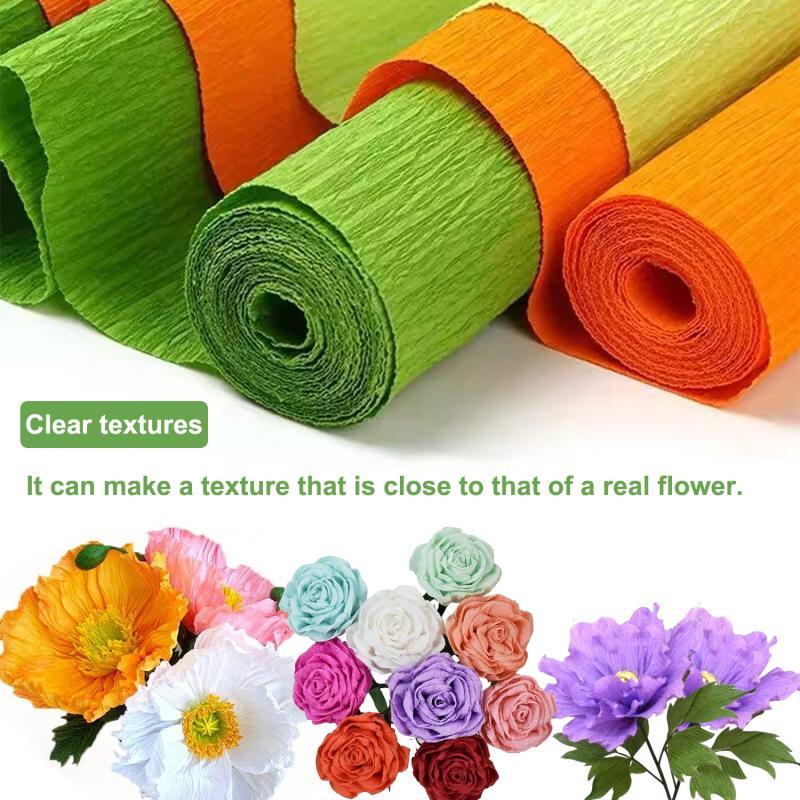 Flower Wrap Kraft - Rouleau de papier crêpe coloré 50x250cm,