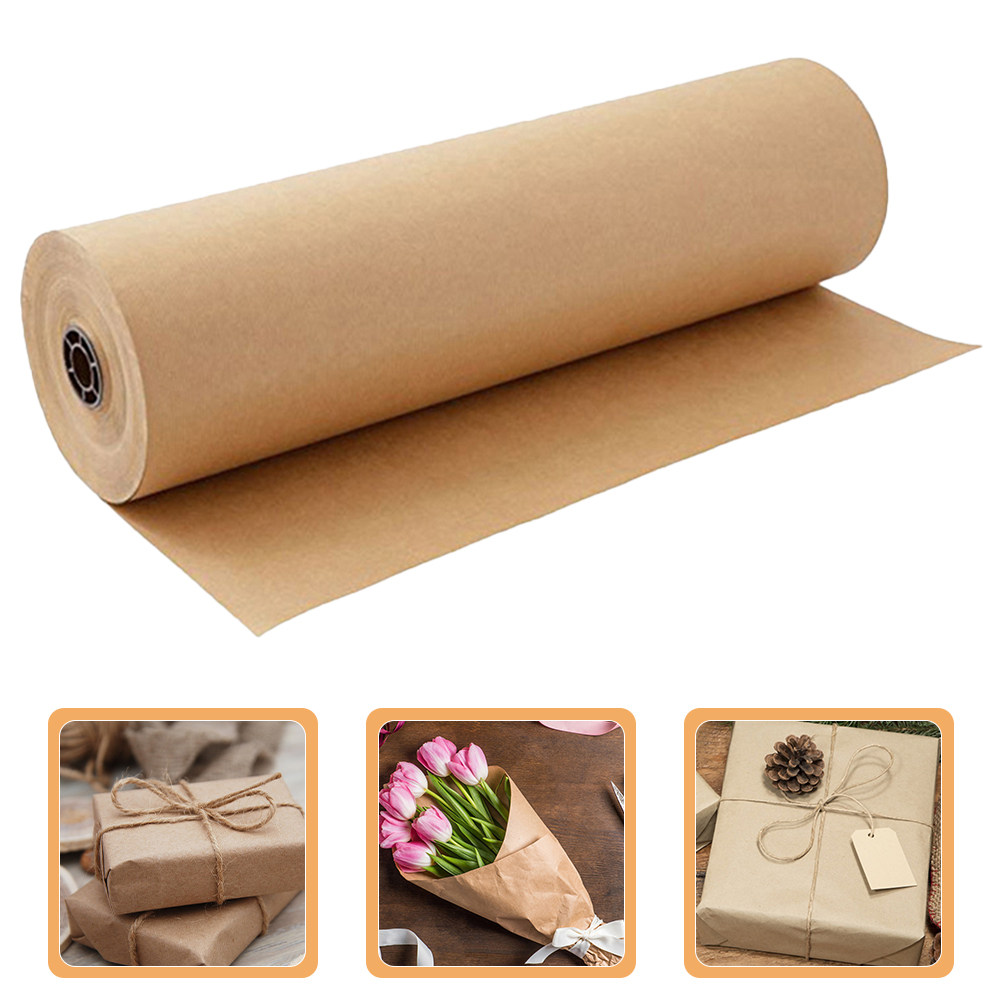Flower Wrap Kraft - 2 rouleaux de papier kraft multi-usages