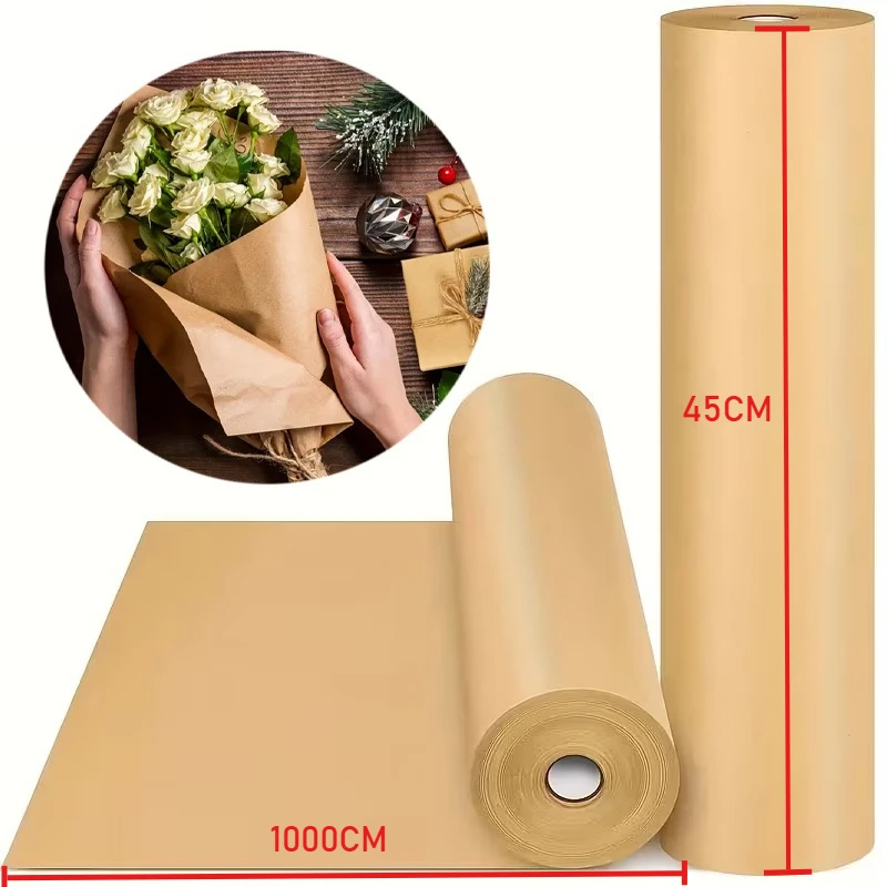 Flower Wrap Kraft - Rouleau de papier kraft brun 45CM*1000CM