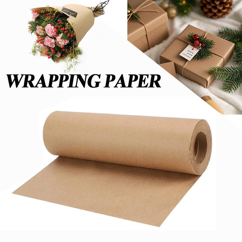 Flower Wrap Kraft - YITAPE Rouleau de papier kraft brun
