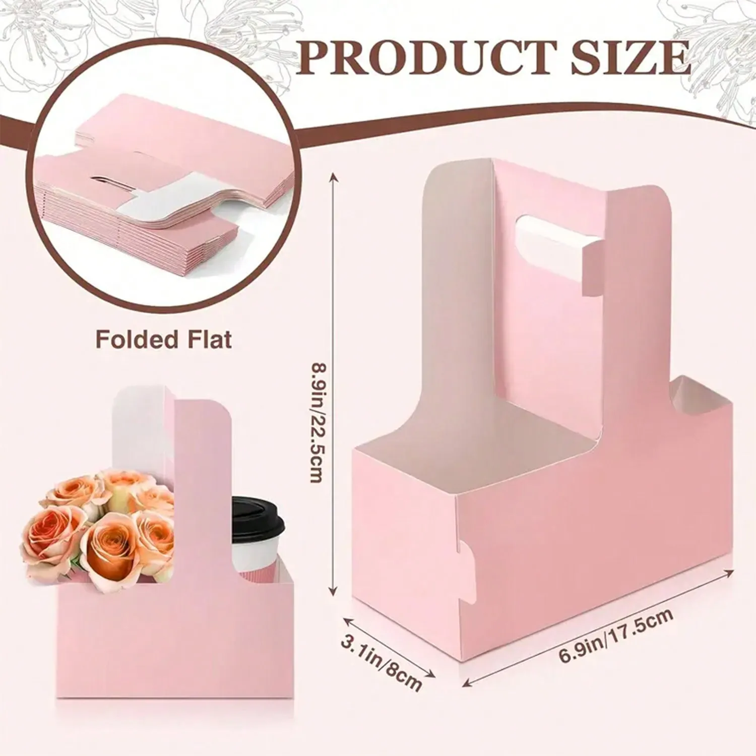 Sacs cadeaux en papier Kraft p - Flower Wrap Kraft avis et prix