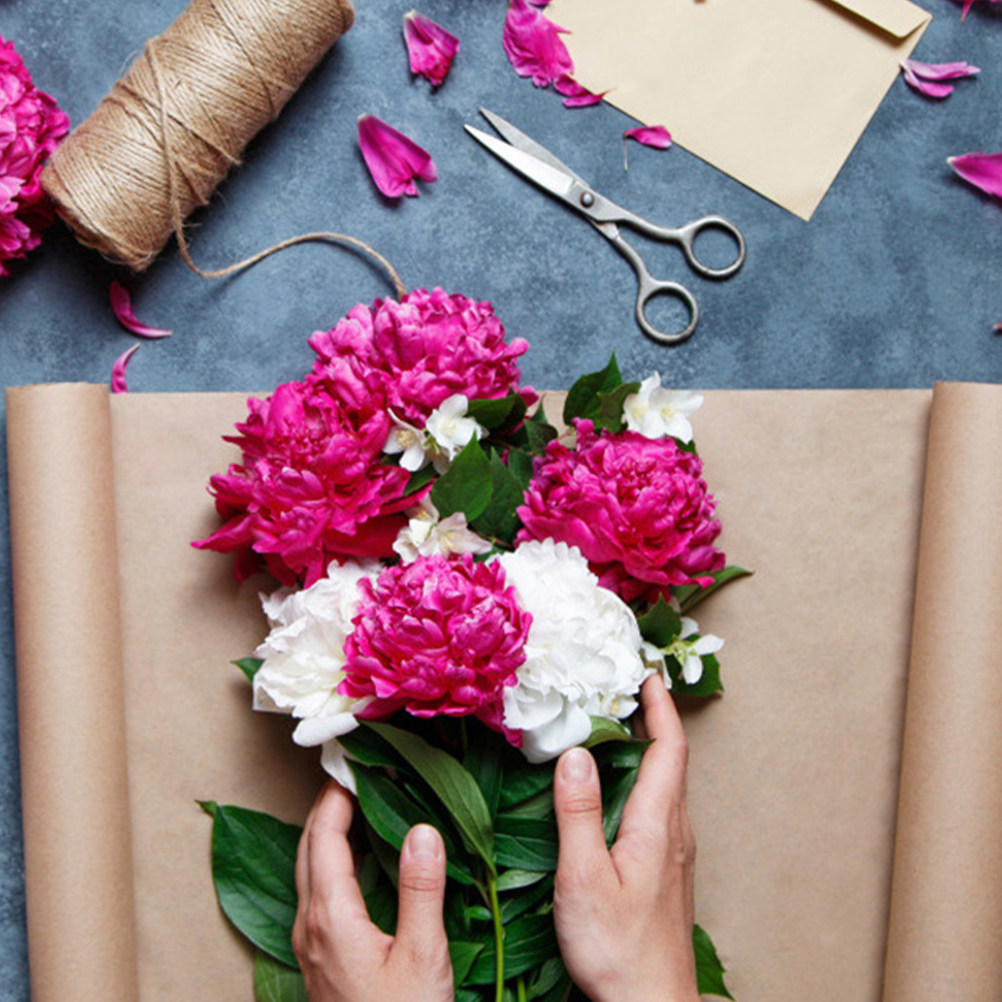 2 rouleaux de papier kraft mul - Flower Wrap Kraft avis et prix