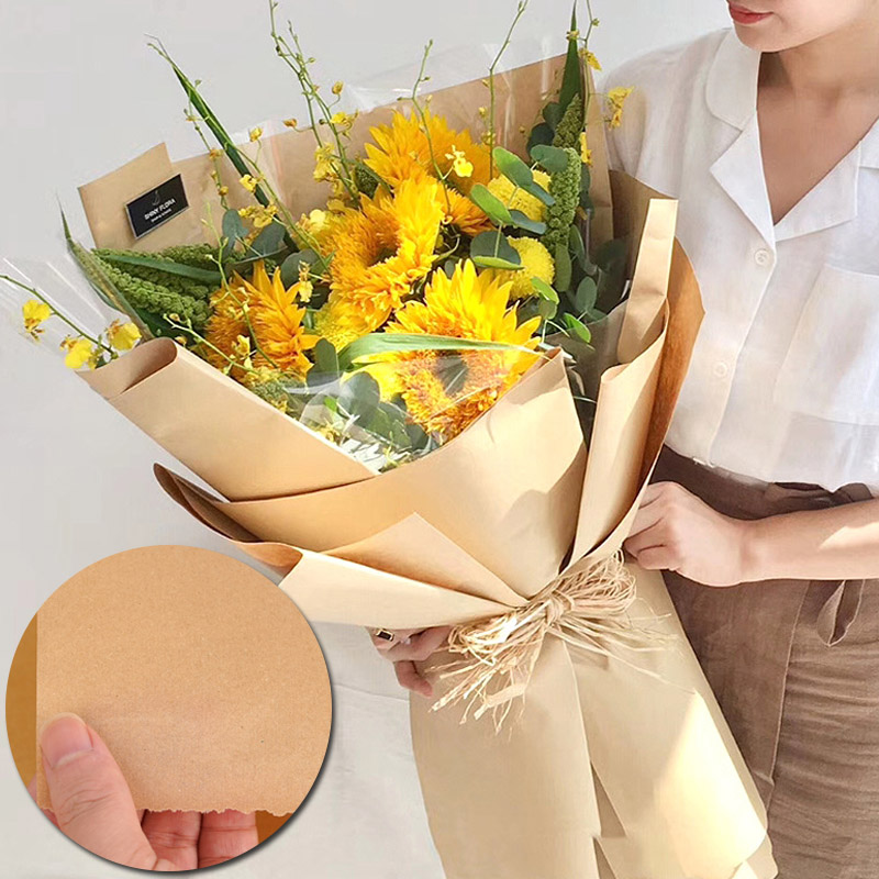 Rouleau de papier kraft brun 4 - Flower Wrap Kraft avis et prix